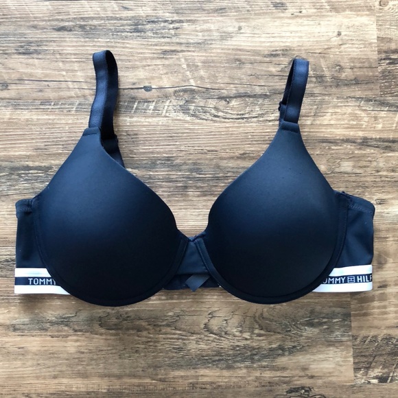 Tommy Hilfiger 40C lightly padded navy bra - Picture 1 of 11